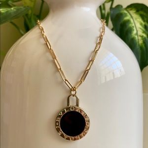Bvlgari charm/pendant paperclip necklace NEW